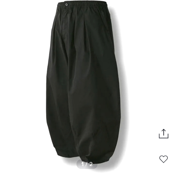 COP COPINE Black Wide leg Pant Hem Pleated Dress Pants - Picture 4 of 16